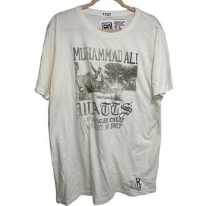 Roots of Fight Muhammad Ali Watts Los Angeles 1967 Graphic T-Shirt White XL